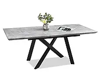 Промышленный бетонный стол тимор, расширяемый на черной ножке x