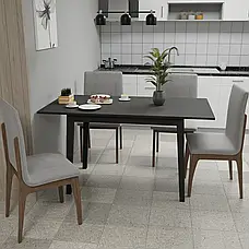 Стіл обідній Браво Neman, колір чорний стільниця + ноги чорні, фото 2
