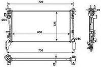 Радиатор Fiat Qubo Peugeot Bipper Citroen Nemo 1.4. HDI 10->630*325, 1330V0