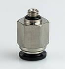 Фітинг пневматичний APC06-M5 прямий під трубку D6, різьблення М5