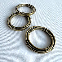 Пряжка Кольцо бронзовое плетеное Золото 30мм Металлическая