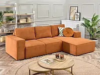 Дизайн крафт угловой диван диван оранжевый внутренний для гостиной
