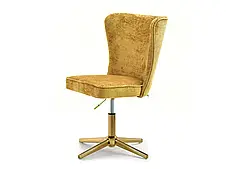 Обертове крісло sella yellow cross на золотій металевій ніжці з регулюванням