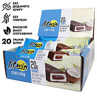 Батончик FitWin Protein Bar 20%, 20x60 грамм Кокосовый крем CN14859-5 VH