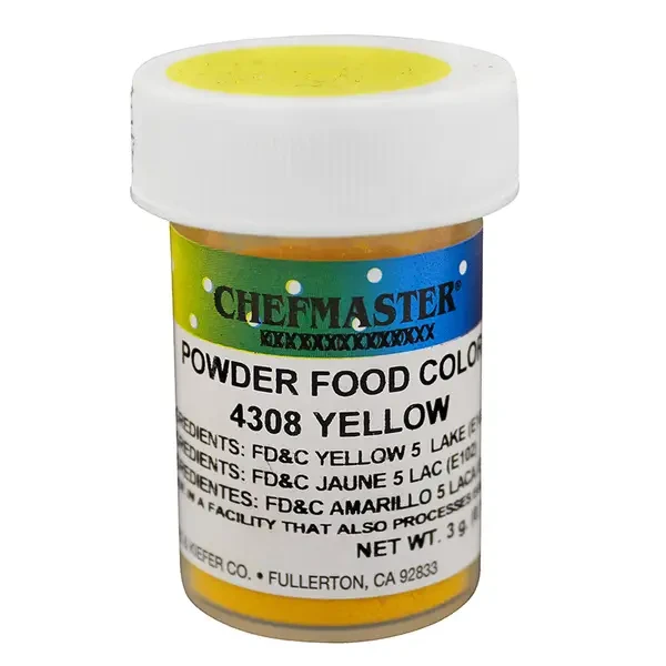 Харчовий барвник жиророзчинний сухий Chefmaster 3г жовтий (YELLOW), фото 1