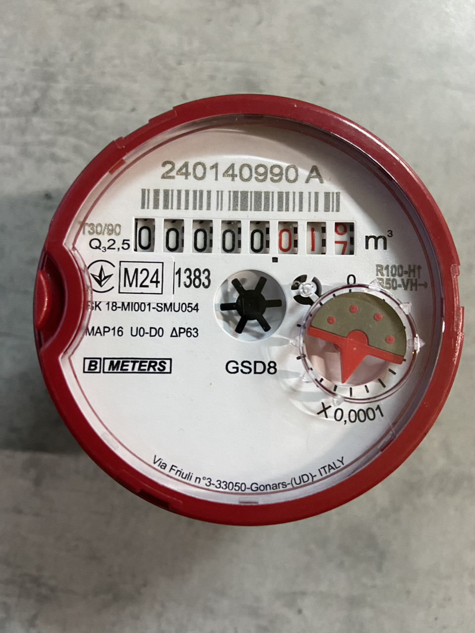 B Meters Лічильник води 1/2' GSD8 (Made in Italy) без штуцера, фото 1