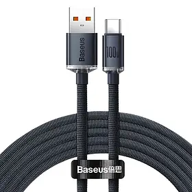 Кабель Baseus Crystal Shine Series Cable USB to Type-C 100W (2m) швидка зарядка 2 м 100 Вт CAJY000501