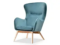 Luka marine мягкое кресло на деревянных ножках из бука для гостиной