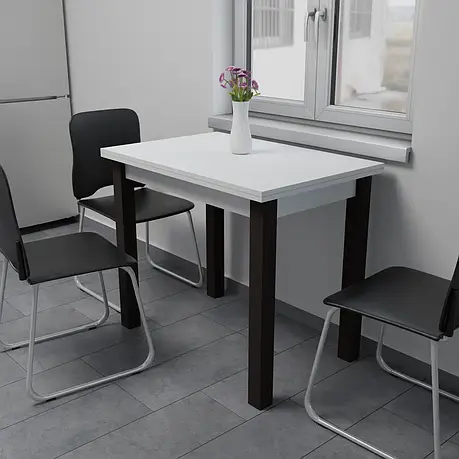 Стіл обідній розкладний Neman ЮК, колір білий венге, фото 1