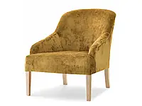 Роскошное кресло для отдыха в лобби rosen, янтарный велюр с дубовыми ножками