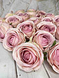 Квіти бутон троянди (Зефірка) 6 см (ціна за 1 шт.). Колір рожевий, фото 2