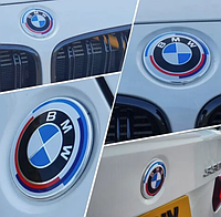 Юбилейный значок на 50 лет Эмблема БМВ 82 мм Значок Ф30 BMW F30 M PERFORMANCE