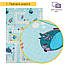 Двосторонній дитячий килимок ігровий Підводна дорога–Зростомір 120х180х0,8 см із сумкою блакитно-рожевий (268), фото 3