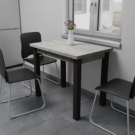 Стіл обідній розкладний Neman ЮК, колір  Бетон/Венге, фото 2