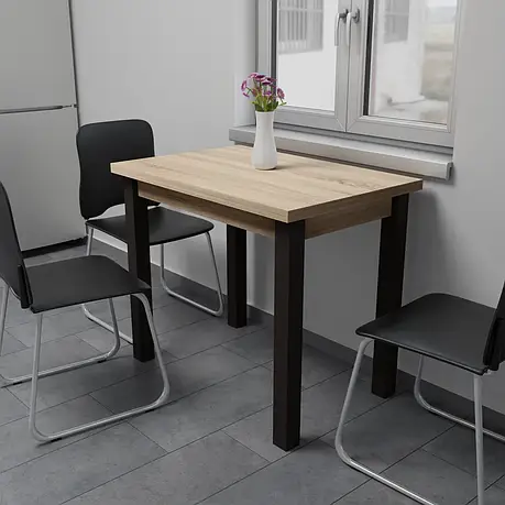 Стіл обідній розкладний Neman ЮК, колір дуб сонома венге, фото 1