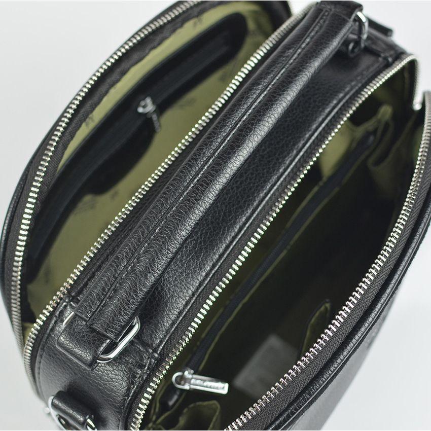 Черная замшевая женская маленькая сумка с ручкой - фото 9 - id-p2107672359