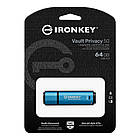 USB Флеш-накопичувач 64GB Kingston IronKey Vault Privacy 50 Type-A Blue (IKVP50/64GB), фото 4