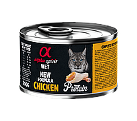 Влажный корм Alpha Spirit Chicken Protein с курицей для взрослых котов 200 г (as311209)