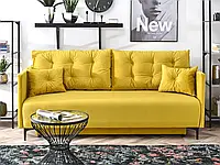 Molly yellow дизайнерский бархатный диван со спальной функцией и контейнером для постельных принадлежностей