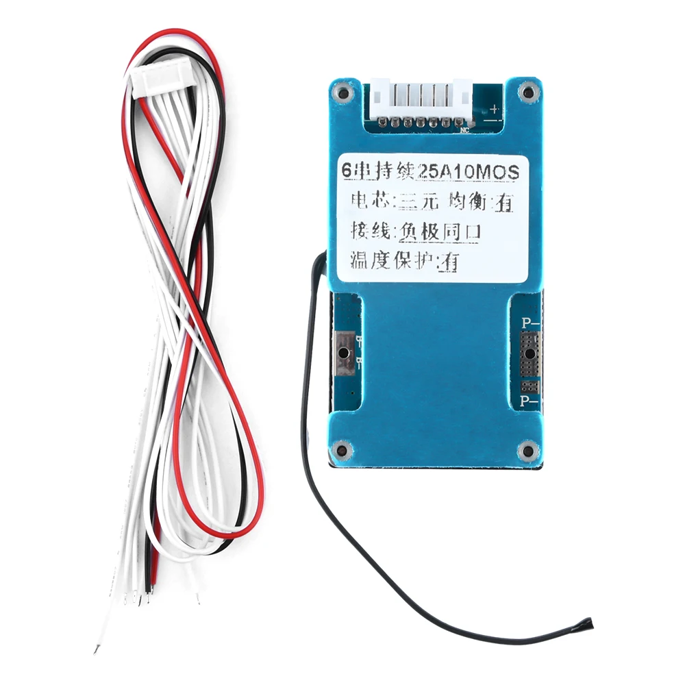 Захисна БМС плата акумулятора з балансуванням 6S 25A No2032, фото 1