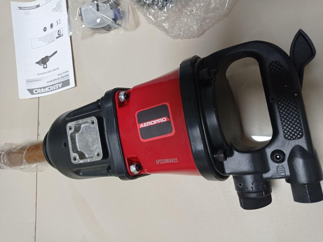 Ударний гайковерт пневматичний, гайковерт для вантажних авто 1" (2700N/m;4000об/хв;довж.шпиндельний.) AEROPRO