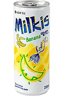 Молочний газований напій Мілкіс зі смаком банана, 250 мл