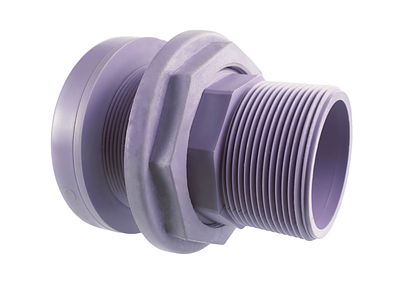 Штуцер для врізки в ємність 2" (58 мм) зі зворотньою різьбою. Врізка для бака, резервуара