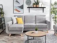 Современный угловой диван в скандинавском стиле kadi grey
