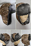 Тактическая зимняя шапка ушанка для военных камуфляжная с флисовой подкладкой, армейская тактическая ушанка