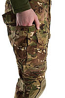 Армейские тактические штаны мультикам рип-стоп с наколенниками, Мужские военные штаны мультикам водостойкие L
