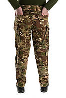 Армейские тактические штаны мультикам рип-стоп с наколенниками, Мужские военные штаны мультикам водостойкие