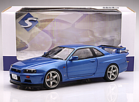 Колекційна модель авто Nissan Skyline (R34) GT-R Blue 1999 Solido 1:18