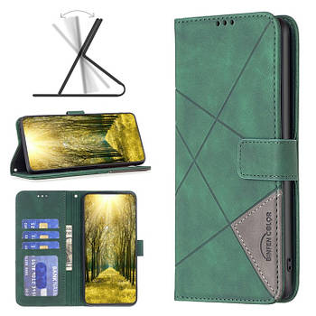 Чохол-книжка BF Color Geometric для Realme Narzo 50A Green