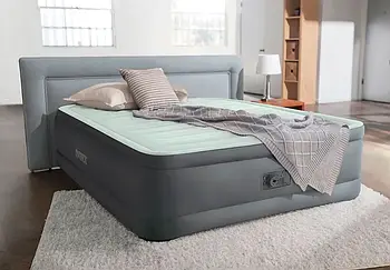 Унікальне надувне ліжко преміум-класу Додатковий шар для захисту від пошкоджень та вбудований електронасос 152х203х46 Intex