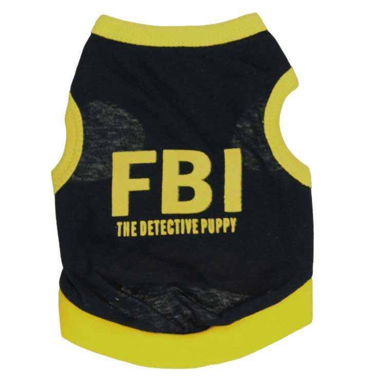 Майка для котів Pet Style "FBI" Чорно-жовта XS