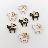 Підвіска металева емальована "Котик"