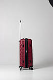 Валіза середня M поліпропілен бордо 66х44х26+5/77л/3.7кг/Snowbal 33603, фото 8