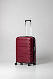 Валіза середня M поліпропілен бордо 66х44х26+5/77л/3.7кг/Snowbal 33603, фото 2