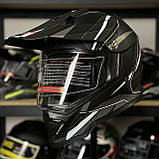 Кросовий мотошолом ендуро мотард сірий мат, фото 2