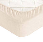 Простирадло на резинці LightHouse махрове кремове 160х200см з бортом 25см (46661)