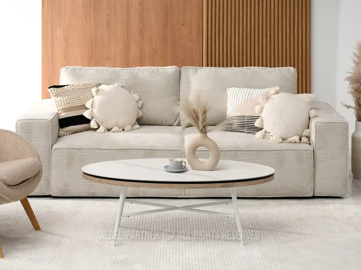 Sonoma tavolo белый мраморный стол на белой основе для гостиной - фото 2 - id-p2107618545