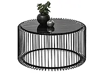 Ажурный столик для гостиной navio xl черный мрамор черная основа