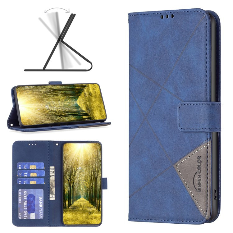 Чохол-книжка BF Color Geometric для Realme C30 / C30S Blue