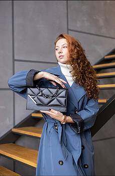 Сумка жіноча крос-боді прямокутна 27*16 см на плече з ланцюжком та довгим ремінцем Nata