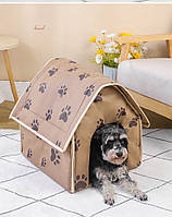 Домик для котов и кошек Pet Style "HUT" 47х43х40 Коричневый (2C0220)