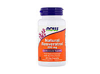 Ресвератрол, Natural Resveratrol, Now Foods, 200 мг, 60 капсул