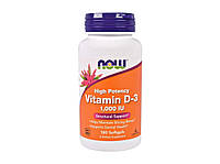 Витамин Д3 Vitamin D-3, Now Foods, 1000 МЕ, 180 капсул