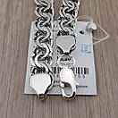 Срібний браслет чоловічий бісмарк масивний. Широкий – 8 мм Довжина 24 см, фото 9