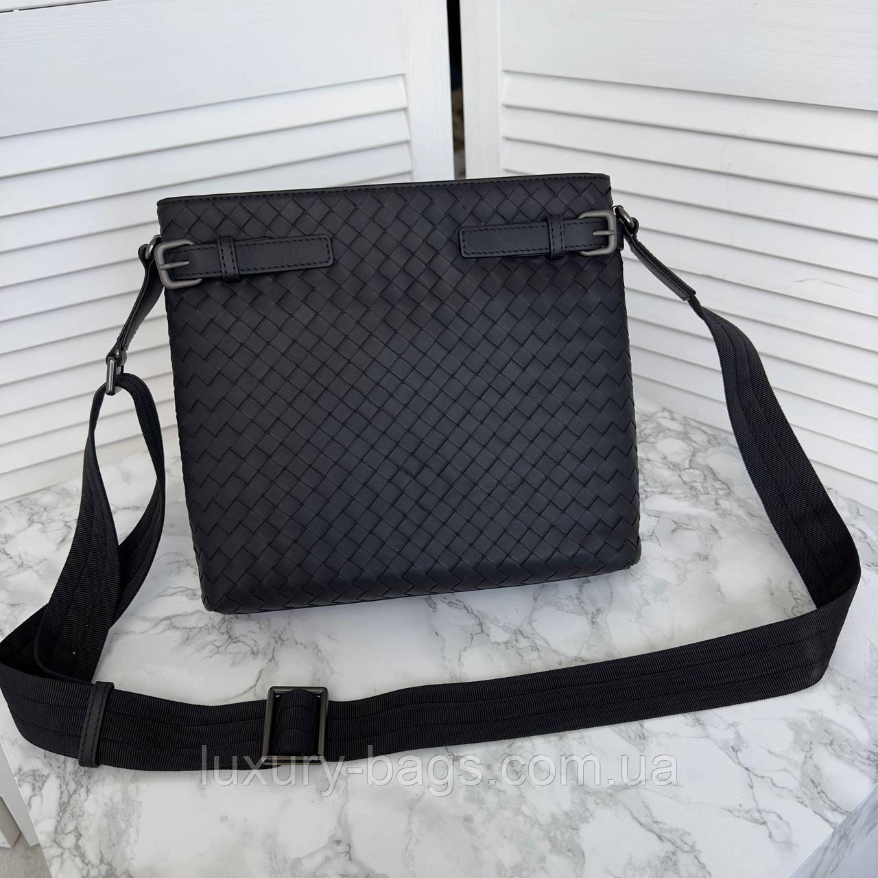 Чоловіча шкіряна сумка Bottega Veneta на два відділи