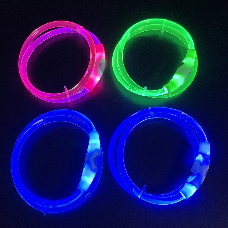 LED нашийник світлодіодний для котів на батарейці 20-70 см Рожевий